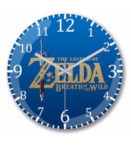 The Legend Of  Zelda Duvar Saati Bombeli Gercek Cam