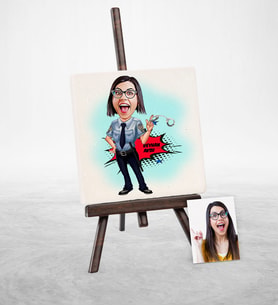 BK Gift Kişiye Özel Polis Karikatür Şovaleli Doğal Taş  2