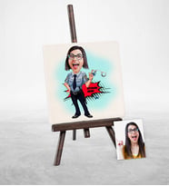 BK Gift Kişiye Özel Polis Karikatür Şovaleli Doğal Taş  2