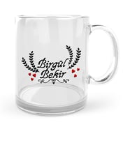 BK Gift Kişiye Özel Sevgililer Günü Temalı Cam Kupa Bardak  32