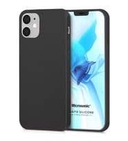 Microsonic Matte Silicone Apple iPhone 12 Kılıf Siyah