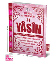 Yasini Şerif Pembe Renk Türkçe Okunuşlu ve Mealli Çanta Boy - Merve Yayınları