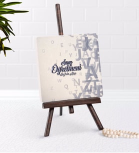 BK Gift Kişiye Özel Sınıf Öğretmeni Şovaleli Doğal Taş-15 (Beyaz)