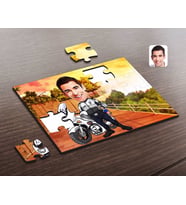 BK Gift Kişiye Özel Erkek Yunus Polis Karikatürlü Ahşap Puzzle-1