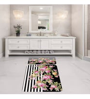 Banyo Halısı Ikili Klozet Takımı Kaymaz Tabanlı Banyo Paspas Takımı