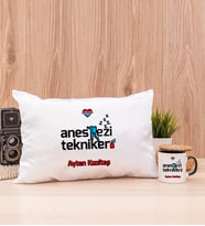Anestezi Teknikeri Dikdörtgen Yastık ve Siyah Kupa Bardak