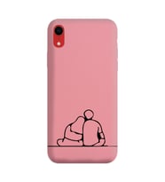 Iphone XR Çizgi Tasarımlı Pudra Lansman Telefon Kılıfı