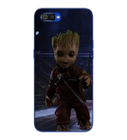 Baby Groot Tasarım Süper Şeffaf Silikon Telefon Kılıfı Oppo Realmi C2