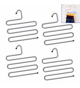 Pazarız Pantolon Askısı Metal Askı Kravat Eşarp Askısı 4LÜ SET