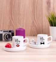 Mr Mrs Tasarımlı İkili Concept Kahve Fincanı Takımı