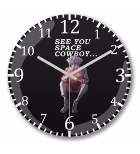 See You Space Cowboy Bebop Duvar Saati Bombeli Gercek Cam