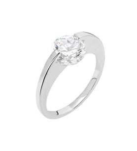 Starlight Diamond Pırlanta Montür Elmas Görünüm 925 Ayar Gümüş Bayan Tektaş Yüzük (Çok Renkli)