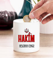 Hakim Turuncu Kişiye Özel Kumbara