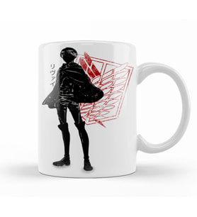 Attack On Titan Crimson Levi Kupa Bardak Porselen