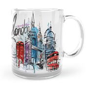 BK Gift Kişiye Özel London Tasarımlı Cam Kupa Bardak  4