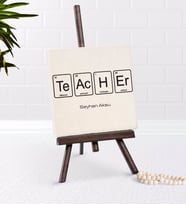 BK Gift Kişiye Özel Öğretmen Şovaleli Doğal Taş-3 (Beyaz)
