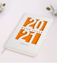 BK Gift Kişiye Özel 2024 Mutlu Yıllar Beyaz Defter-7 (Beyaz)