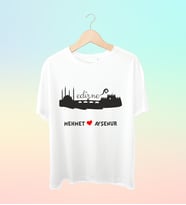Şehrinize Özel İsim Baskılı Siluet Tshirt