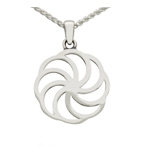 Desenli Gümüş Kolye Özel Gün Hediyesi (Gold)