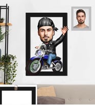 Kişiye Özel Erkek Karikatürlü 3D Ahşap Tablo 30x47 Model-1