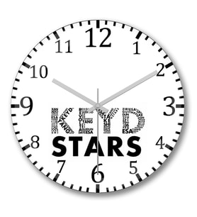 Keyd Stars 2017 Duvar Saati Bombeli Gercek Cam