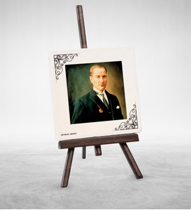 BK Gift Kişiye Özel Atatürk Tasarımlı Şovaleli Doğal Taş  3