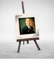 BK Gift Kişiye Özel Atatürk Tasarımlı Şovaleli Doğal Taş  3