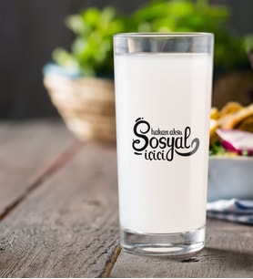 BK Gift Kişiye Özel Renkli Baskılı Sosyal İçici Rakı Bardağı-2 (Beyaz)