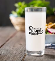BK Gift Kişiye Özel Renkli Baskılı Sosyal İçici Rakı Bardağı-2 (Beyaz)