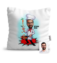 BK Gift Kişiye Özel Chef Karikatür  Yastık  1