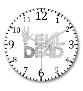 Evil Dead 02 Duvar Saati Bombeli Gercek Cam