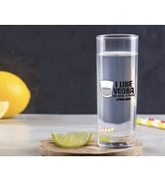 BK Gift Kişiye Özel Renkli Baskılı I Like Vodka Tasarımlı Vodka Bardağı-1 (Beyaz)