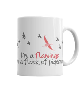 I'm A Flamingo Ladies Kupa Bardak Porselen