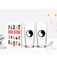 BK Gift Kişiye Özel Renkli Baskılı İsimli İkili Rakı Bardağı ve Rakı Cep Kitabı Hediye Seti-125 (Model 1)
