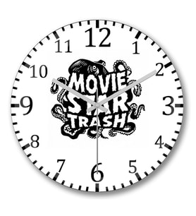 Movie Star Trash Duvar Saati Bombeli Gercek Cam