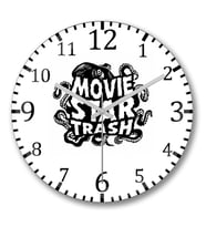 Movie Star Trash Duvar Saati Bombeli Gercek Cam