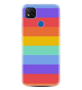Kılıfland Xiaomi Redmi 9C Kılıf Silikon Resimli Kapak Rainbow Stok 1276