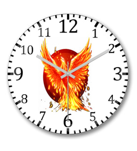 Fenix Duvar Saati Bombeli Gercek Cam