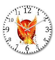 Fenix Duvar Saati Bombeli Gercek Cam