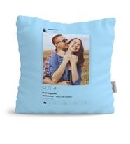 BK Gift Kişiye Özel İnstagram Mavi Yastık
