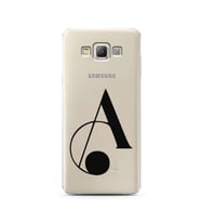 Samsung A7 (2015) Harf Tasarımlı Telefon Kılıfı A-Harfi 
