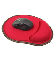 Bilek Destekli Mouse Pad Kaydırmaz Taban Mousepad Kırmızı Renk