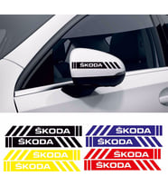 Skoda Superb ayna sticker etiket şerit - spor tuning görünüm 1pakette 4 renk