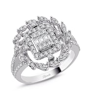 0.80 Ct Baget Pırlanta Modern Tasarım Yüzük