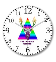 The Planet Nat Duvar Saati Bombeli Gercek Cam