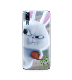 Dedektif Tavşan Tasarımlı Süper Şeffaf Silikon Telefon Kılıfı Huawei P20   
