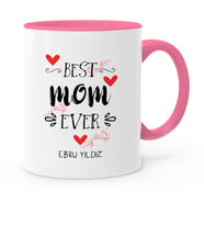BK Gift Kişiye Özel En İyi Anne Pembe Kupa Bardak  5
