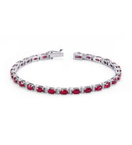 Lova Pırlantalı Oval Yakut Bileklik - 4080004