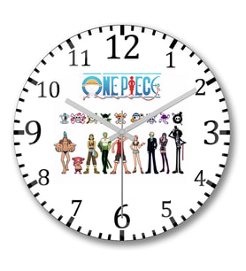 Piratas - One Piece  Duvar Saati Bombeli Gercek Cam