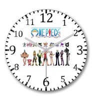 Piratas - One Piece  Duvar Saati Bombeli Gercek Cam